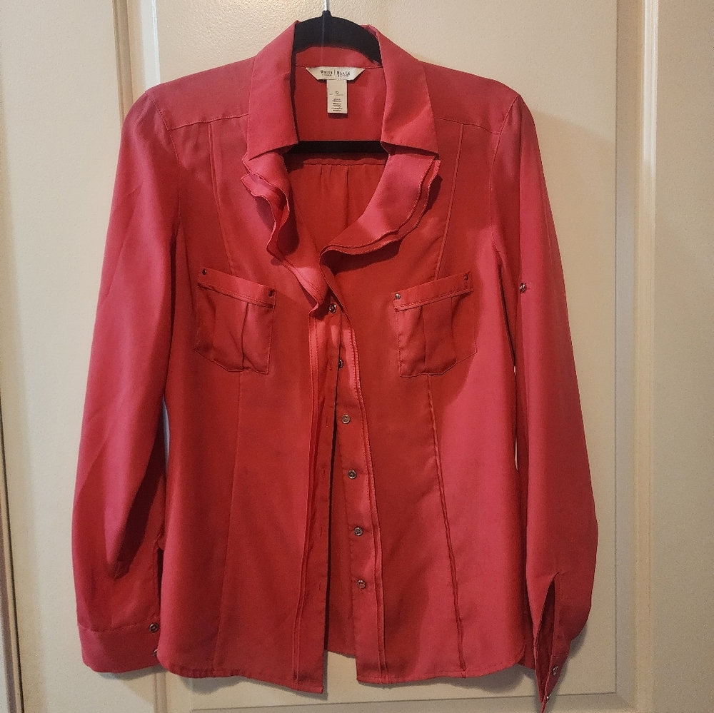 WHBM pink blouse